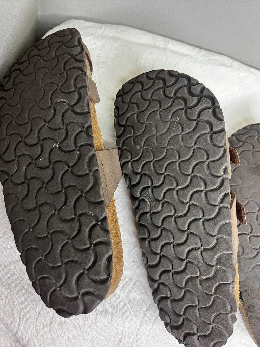 Birkenstock Taupe Brown Toe Strap Sandals 2 Pair Size 11 / 42 - Picture 7 of 10